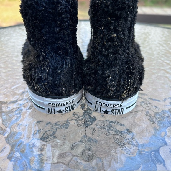 Converse Chuck Taylor All Stars EUC Women’s Size 7  Sparkle Fur High Top Sneaker - Picture 6 of 9